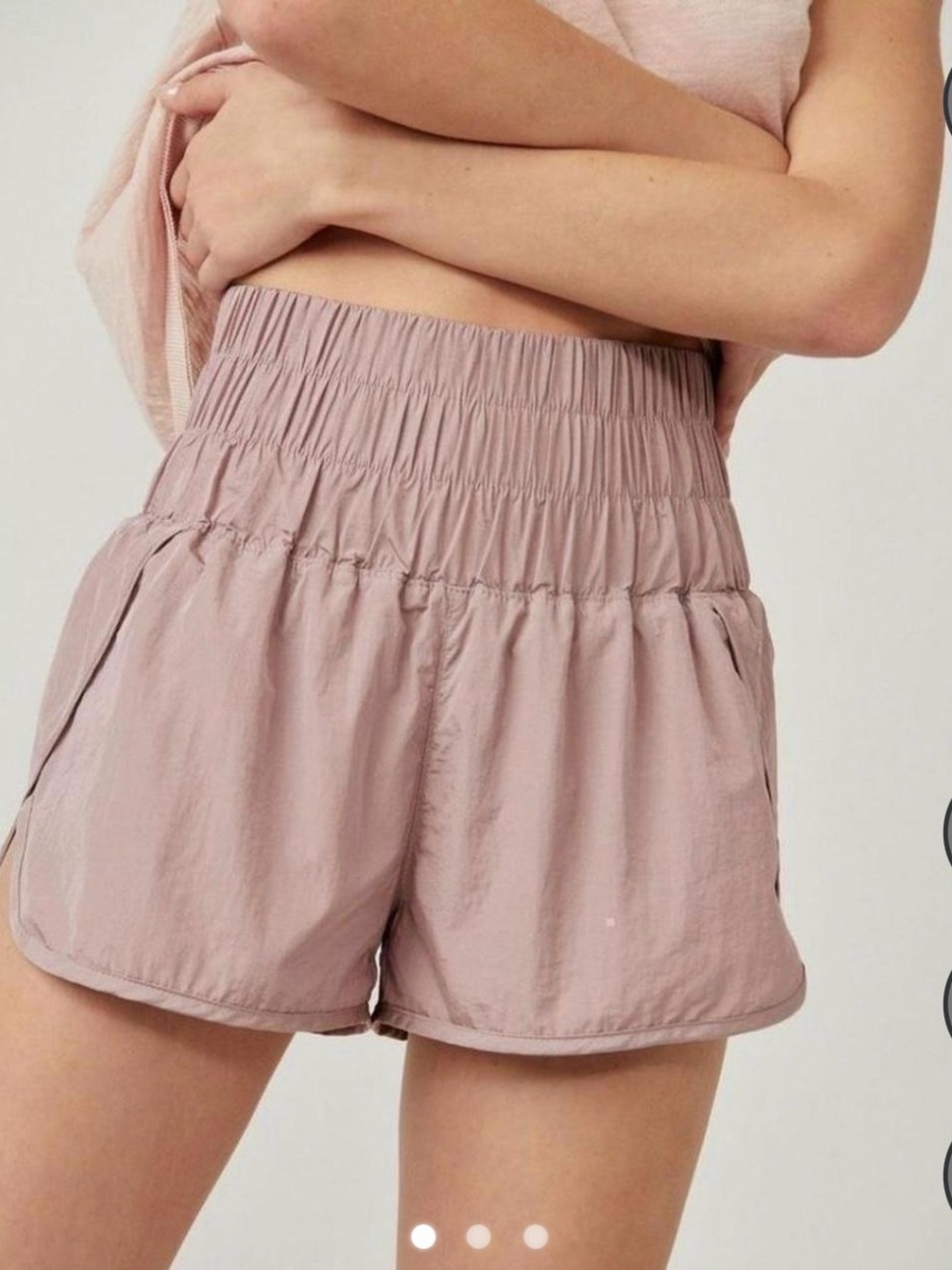 Free People Movement the Way Home Dusky Rose High-Waist Athletic Shorts